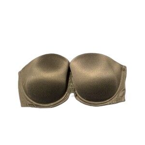 Women's Bra Bali Strapless#B6599 Size 38 DD Black